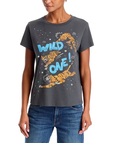 Mother The Boxy Goodie Goodie Graphic Tee In Black