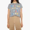 Mother The Boxy Goodie Goodie Tee In Better Luck Next Time In Blue