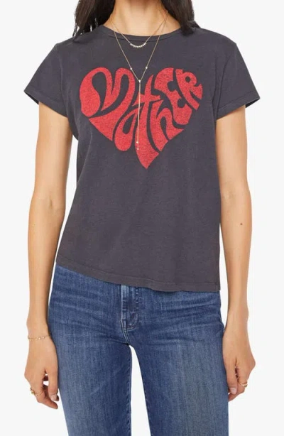 Mother The Boxy Goodie Goodie Margarita Graphic T-shirt In Gray