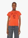 Mother The Boxy Goodie Goodie Crewneck Tee In Red