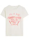 Mother Womens Lil Firecracker The Boxy Goodie Goodie Short-sleeves Cotton-jersey T-shirt Xs In White