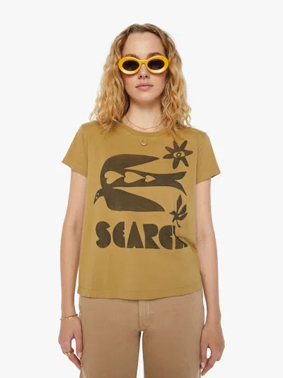 Mother The Boxy Goodie Goodie Search T-shirt In Brown