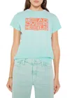 Mother The Boxy Goodie Goodie Shirt In Head Over Heels In Blue
