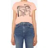 Mother The Boxy Goodie Goodie Stretch Cotton Graphic T-shirt In Pink