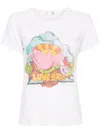 Mother The Boxy Goodie Goodie Focus Graphic T-shirt In 白色