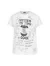 Mother The Boxy Goodie Goodie Focus Graphic T-shirt In White