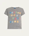 Mother Womens The Boxy Goodie Goodie Brand-print Cotton-jersey T-shirt Better Luck Next Time