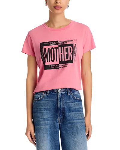 Mother The Boxy Goodie Goodie Tee In Pink