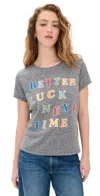 Mother Womens The Boxy Goodie Goodie Brand-print Cotton-jersey T-shirt Better Luck Next Time In Better Luck Next Time