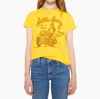 Mother Womens The Boxy Goodie Goodie Graphic-print Cotton-jersey T-shirt Little Fury In Yellow