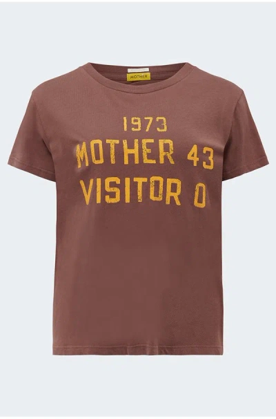 Mother The Boxy Goodie Goodie Tee In  1973 In Brown