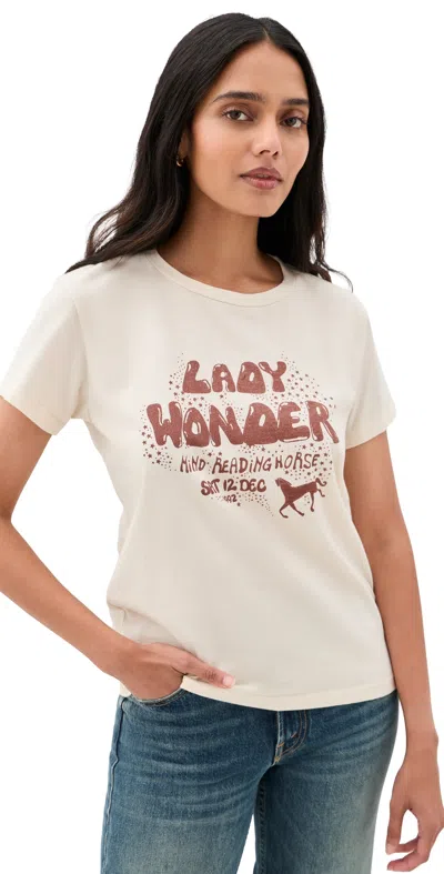 Mother The Boxy Goodie Goodie Tee Lady Wonder In White