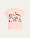 Mother The Boxy Goodie Goodie Stretch Cotton Graphic T-shirt In Pink