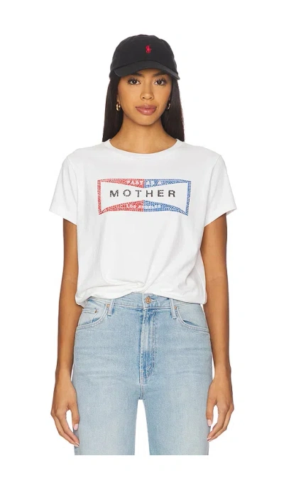 Mother The Boxy Goodie Goodie Tee In White