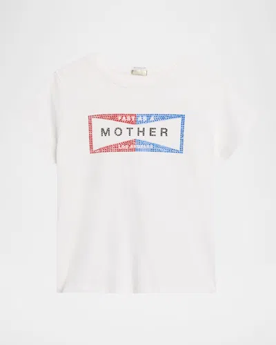 Mother The Boxy Goodie Goodie Tee In White