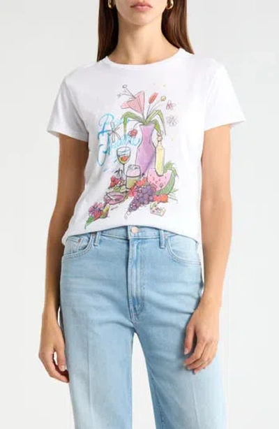 Mother The Boxy Goodie Graphic Tee In White