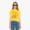 Mother The Boxy Goodie Little Fury T-shirt In Yellow