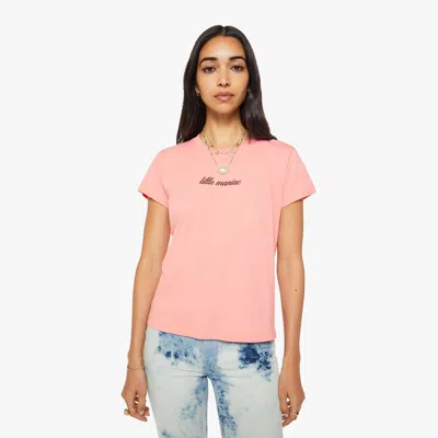 Mother The Boxy Goodie Little Maniac T-shirt In Pink