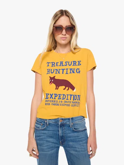 Mother The Boxy Goodie Treasure Hunting T-shirt In Yellow