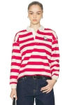 Mother The Boxy Rugby Pullover In Multi