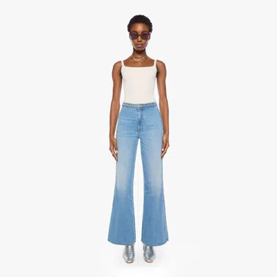 Mother The Braided Hustler Roller Sneak Tomorrow Never Knows Jeans In Blue