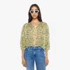 Mother The Breeze Tie Neck Top In Yellow