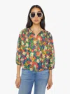 Mother The Breeze Top In Cosmic Blooms In Blue