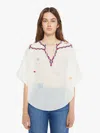 Mother Cotton-blend Embroidered The Breeze Blouse In Multi