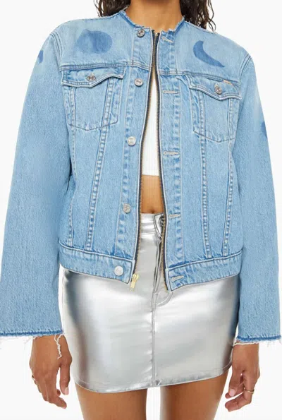 Mother The Bruised Bruser Denim Jacket In Call A Spade A Spade In Blue