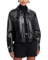 Mother The Bruiser Faux Leather Jacket In Black