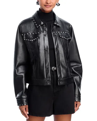 Mother The Bruiser Faux Leather Jacket In Black
