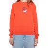 Mother The Camper Embroidered Cotton Sweatshirt In Orange