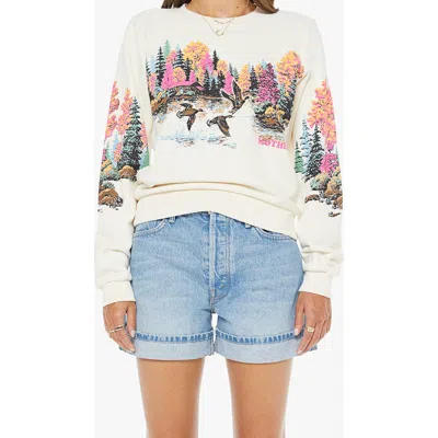 Mother The Camper Embroidered Cotton Sweatshirt In Multi