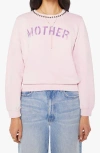 Mother The Camper Stud Sweatshirt In Pink