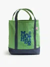 Mother The Canvas Tote Bag Kelly And Cobalt In Green