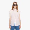 Mother The Cap Game Stripe Cotton Button-up Shirt In White
