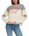 Mother The Champ Colorblock Cotton Graphic Sweatshirt