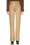 Mother The Chap Maven Heel Playing Both Sides Pants In Brown