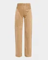 Mother The Chap Maven Heel Pants In Brown