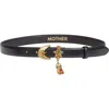 Mother The Charm School Leather Belt In Blue