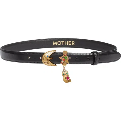 Mother The Charm School Leather Belt In Black