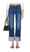 Mother The Checkerboard Duster Flood Cuff Jeans In Bunny Hop