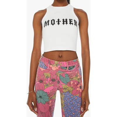 Mother The Chin Ups Chop Crop Graphic Tank In  Gothic