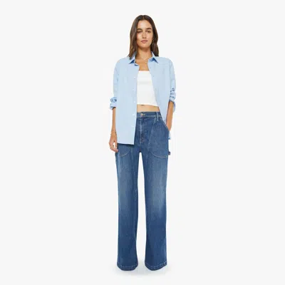 Mother The Chisel Sneak Catch My Drift Jeans In Blue