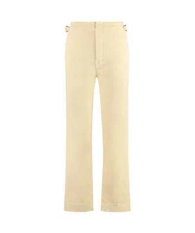 Mother The Cinch Greaser Straight Leg Pants In Brown