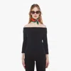 Mother Chloe Fineman X The Cold Shoulder Shirt In Black