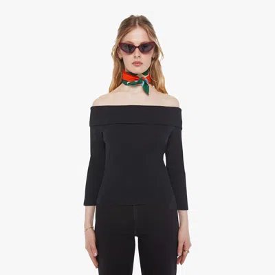 Mother Chloe Fineman X The Cold Shoulder Shirt In Black