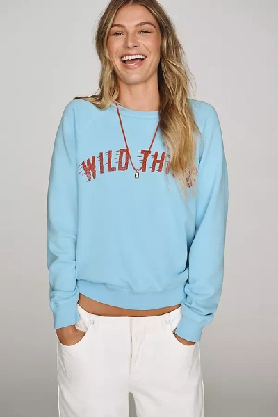 Mother The Concert Cotton Sweatshirt In Blue
