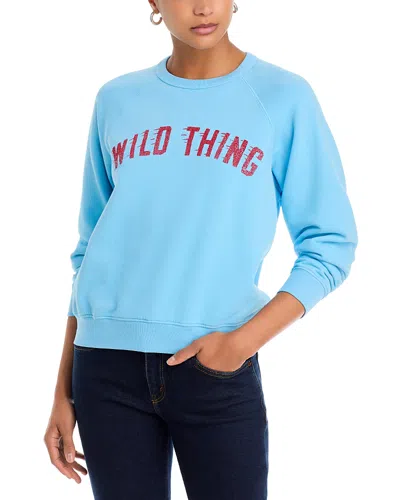 Mother The Concert Graphic Sweatshirt In Blue