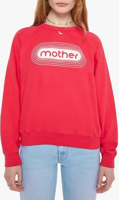 Mother The Concert Printed Cotton-jersey Sweatshirt In Red